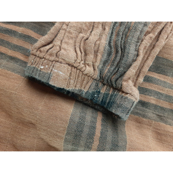 Cloth & Stone Anthropologie Women's Orange Black Plaid Smocked Flannel Top S - Picture 8 of 9